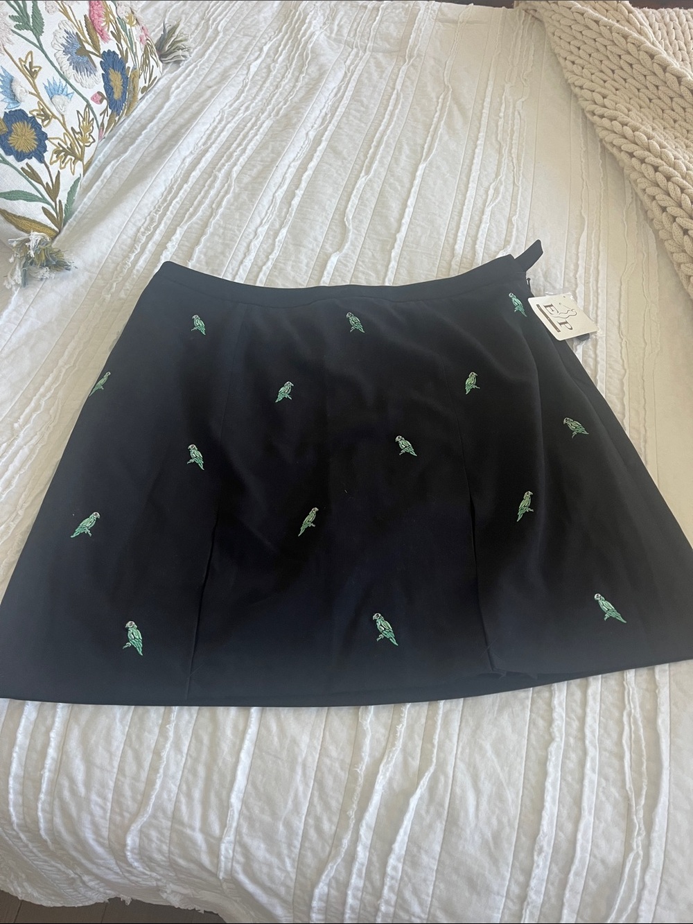 Golf Skort- Featuring Embroidered Parrots